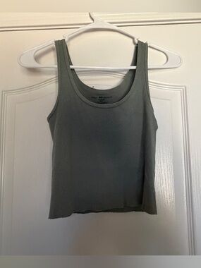 Brandy Melville Ribbed Tank Top - Olive